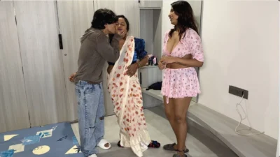 Boy has sex with stepsister and her friend